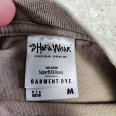 Shaka Wear Shirt Men Medium Heavy Cotton USA Heavyweight Beige Crewneck