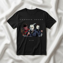 Legends Never Die Horror T-Shirt | Freddy Jason Michael Myers Comfort Colors Tee