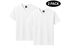 A1 Men’s Black V-Neck T-Shirts| white |multipack | Soft Cotton | Size 4X- Large