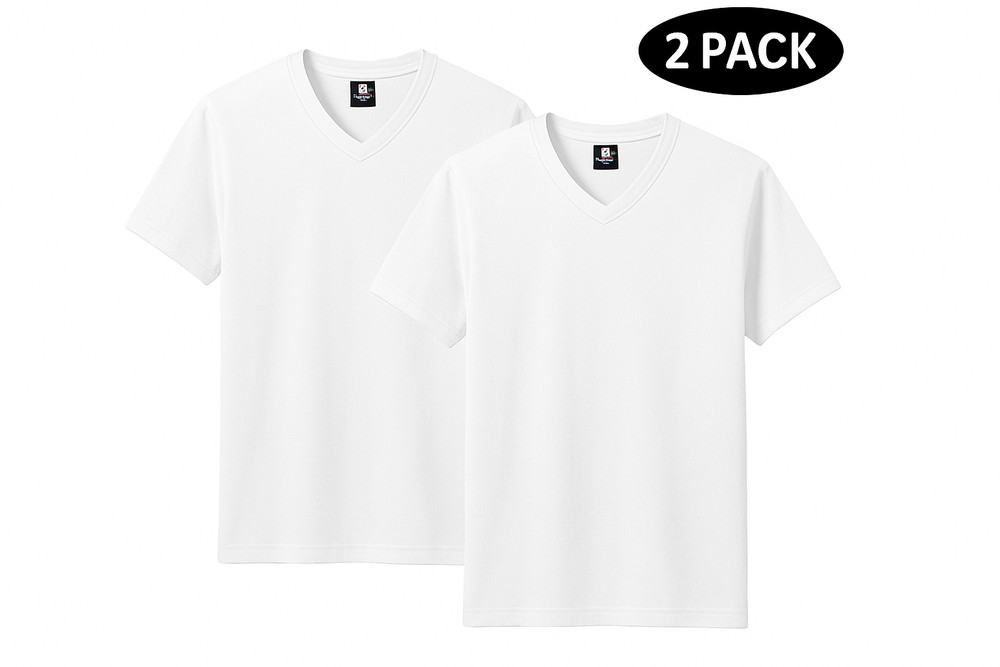 A1 Men’s Black V-Neck T-Shirts| white |multipack | Soft Cotton | Size XX- large