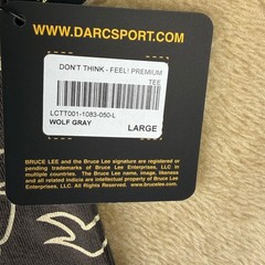 Darc Sport Bruce Lee Premium Tee Wolf Gray Limited Edition 484/1000 Mens Large