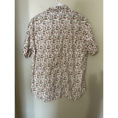 JACHS New York Mens Tiki Print Shirt XL Short Sleeve Button Up Tropical Resort
