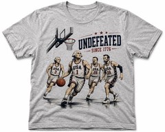 4th of July Shirt Men, Undefeated Since 1776 Tee, Funny Presidents Basketball