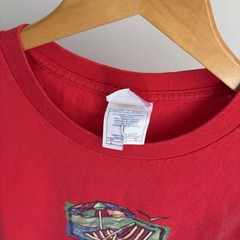 Vintage Y2K Monterey California Beach Outdoor Mens L Red Tee