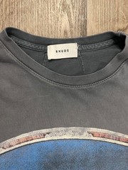 Rhude Lone Wolf Graphic Tee Shirt Unisex Faded Gray American Made Size XL