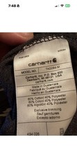 Carhartt Mens 2XL Loose Fit Henley Pocket T-Shirt Charcoal Heather Grey