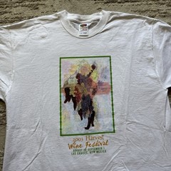Vintage 2003 Wine Harvest Festival New Mexico Art Tee Mens XL RL Tyree Painting