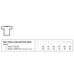 B&C Men’s Sublimation T-Shirt Plain Printable Customise Tee No Label White tee