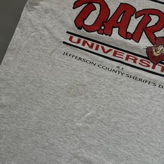 Vintage Y2K D.A.R.E Logo Colorado Graphic T-shirt Adult Size Large Gray