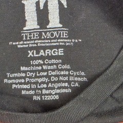 IT The Movie Pennywise Graphic T-Shirt Mens XL Black Excellent Say Hello Clown