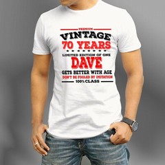 Men’s Personalised 50th Birthday T-Shirt Add Name & Age