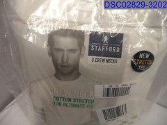 Qty= 3 (1 Pack of 3), Stafford Men’s White Crew Necks, Size= XL 764506