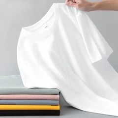 100% Pure Cotton Round Neck Short Sleeved T-shirt for Men and Women’s New Summer