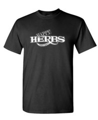 HAPPY HERBS Finest Quality – funny retro – Unisex Cotton T-Shirt Tee Shirt