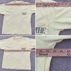 vintage Hobie pocket tee graphic t shirt single stitch c 1989 80s 1980s