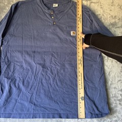 Carhartt Shirt Mens Medium Faded Chery Henley Workwear Pocket T K128 Vintage Y2K