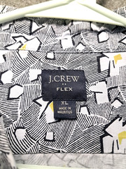 J Crew Flex Button Down Short Slv Shirts Lot of 2 Geometric & Floral Patterns XL