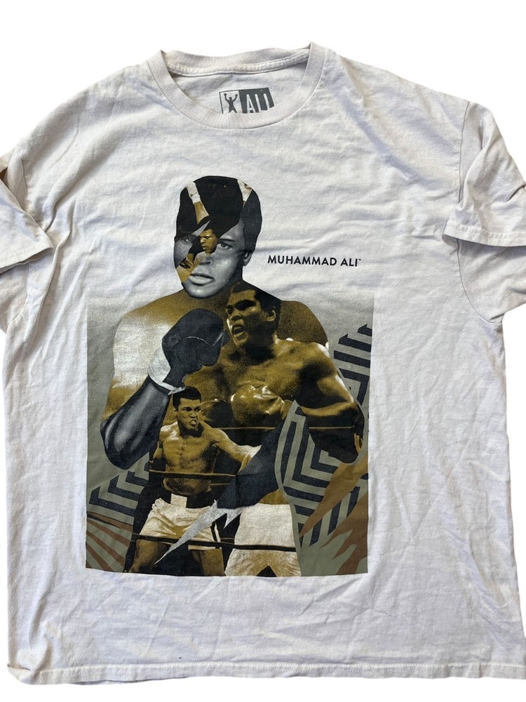 Muhammad Ali T-Shirt Mens XL White Short Sleeve Boxing Classic Retro Streetwear