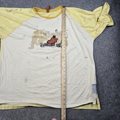 Vintage Platinum Fubu Fat Albert Shirt Mens XXL Yellow 90s Y2k Baggy Skater