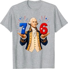 Funny 67 76 George Washington Six Seven Patriotic 4th July T-Shirt