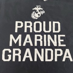 Proud Marine Grandpa T-Shirt In Black – United States Marines – SZ M – NWT
