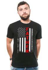 Mens Father Patriotic Shirt USA Flag Patriotic Tee Father’s Day Patriotic Shirt