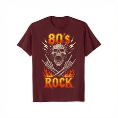 80s Rock Vintage Skull Retro Music Band Gift T-Shirt