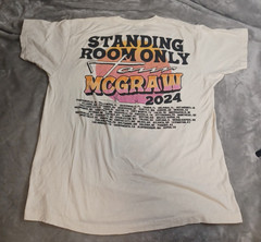 Tim McGraw Tour Tshirt XL 2024 Standing Room Only Tour Dates Concert Graphic
