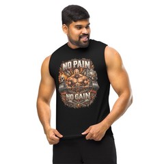 No Pain No Gain Gym T-Shirt | Bodybuilding Fitness Tee | Muscle Shirt