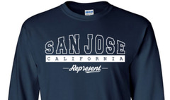 San Jose California State T-Shirt Long Sleeve Graphic Tees Unisex Apparel