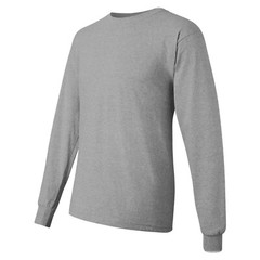 Gildan – Long Sleeve T-Shirt | 100% Heavy Cotton Long Crew Neck Tee – Sport Grey