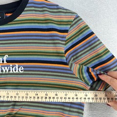 Huff Mens Shirt Small Blue Contrasting Trim Casual Short Sleeve Embroidered Logo