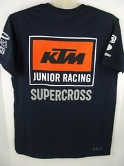TLD KTM SX Troy Lee Jr Racing Supercross Moto MX Navy Blue T Tee Shirt Mens NWOT