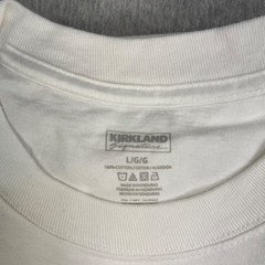 Kirkland Signature Heavyweight Cotton T Shirt Mens Large White Lot Of 2 Blank