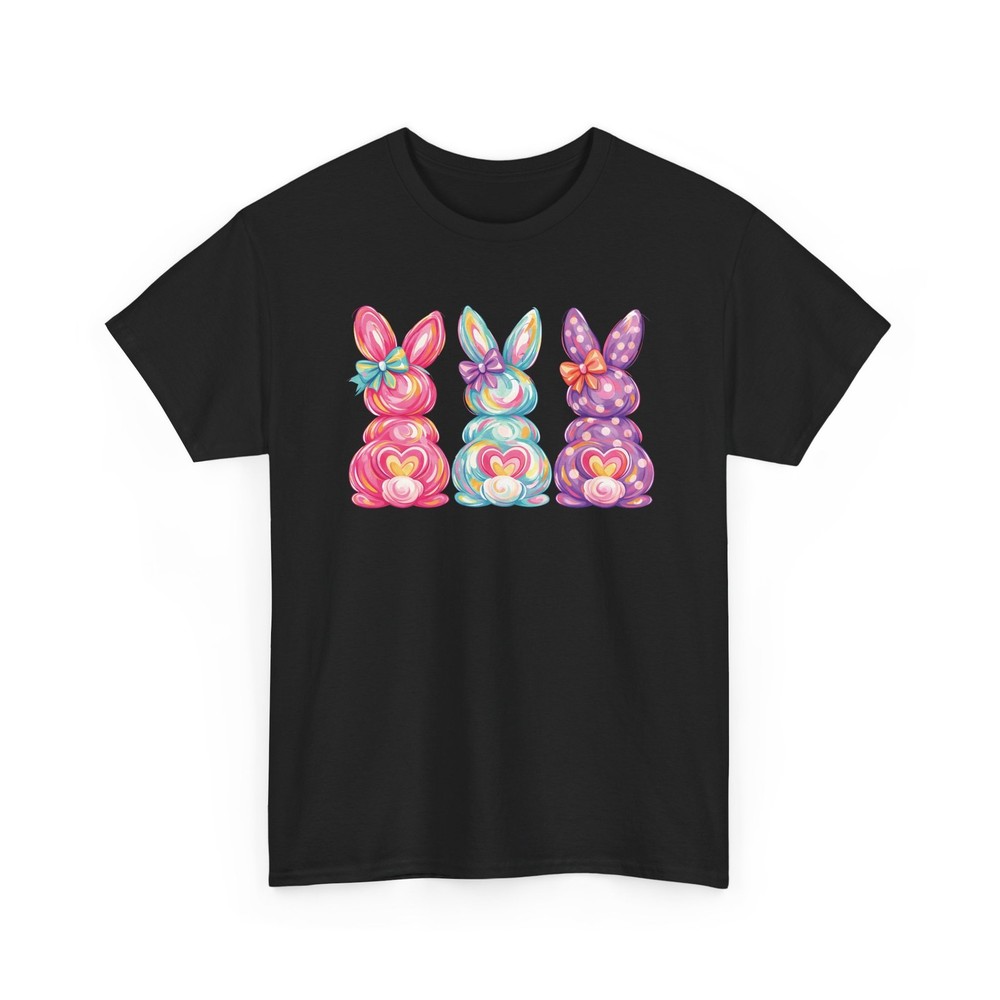 Coquette Easter Bunny Shirt Women Cute Pastel Bunny Bow Spring Holiday Gift Tee