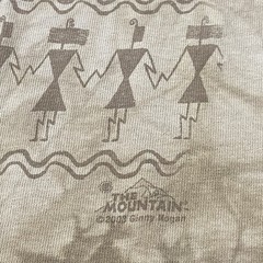 Vintage The Mountain T Shirt Large Leather Tag Grand Canyon Tribal USA Y2K Rare