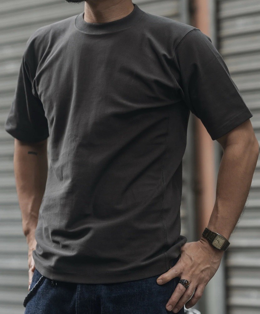 10.6 oz Reverse Weave T-Shirt – Dark Gray Bronson Mfg. Co. L🇺🇸USA SHIP