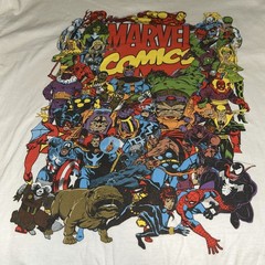 Marvel Comics Character Group Shot Graphic XL T-Shirt White