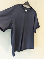 Uneek Premium Mens T-shirt Size Medium Navy Blue 100% Cotton Shirt Sleeved VGC