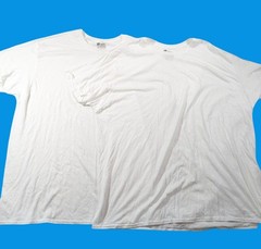 Hanes ComfortSoft Mens White T-Shirts 3XL 2-Pack Pre-Owned 100% Cotton
