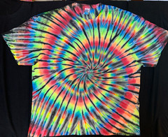 *New* 2XL – Sm Handmade Tie Dye, Black Magic Bus (No pink) Crew or V-Neck