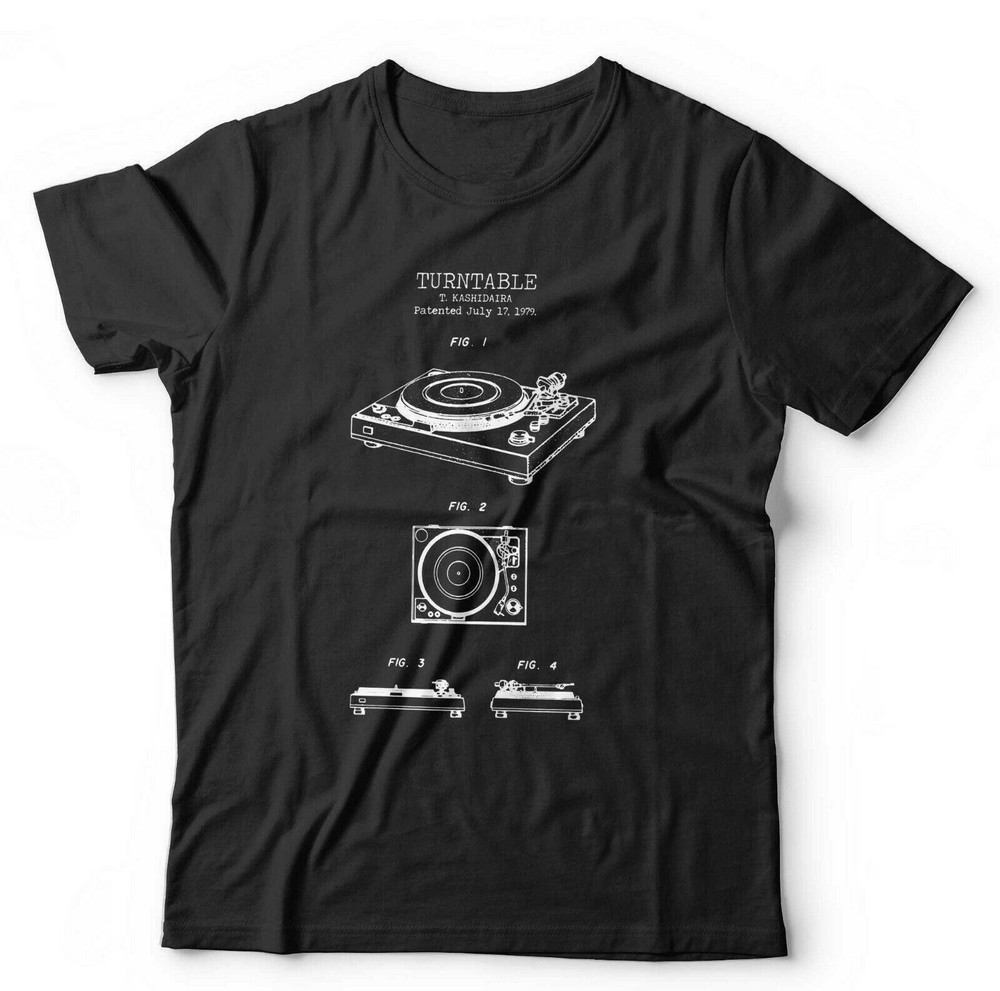 Technics Patent Tshirt Unisex – DJ, Turntable, House, Hip Hop, Music