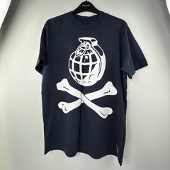 Trainer Spotter T Shirt Men’s Large Black Skull Grenade Graphic Tee L