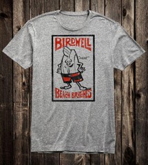 Retro Surf Shop T Shirt 100% Cotton Vtg Art Birdwell Birdie Beach Britches