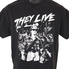 They Live T Shirt Mens Size Medium Black John Carpenter Horror Movie Tee