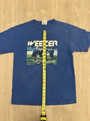 Vintage 2002 Weezer Enlightenment Tour T-Shirt Medium Blue Y2K Alstyle AAA
