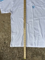 Adidas Originals Trefoil Shirt XL White Baby Blue 3 Stripes Regular Fit Sport