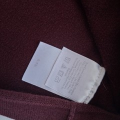 Eddie Bauer Men’s Polo Sweater MT Medium Tall Burgundy Long Sleeve Knit Cotton