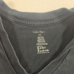 Calvin Klein Black T-Shirt Lot Men’s Large Crew Neck & V-Neck Cotton 3 Pack