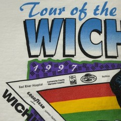 Vintage 1997 Tour of the Wichitas Biking Men’s Large T-Shirt Back Graphic Biker